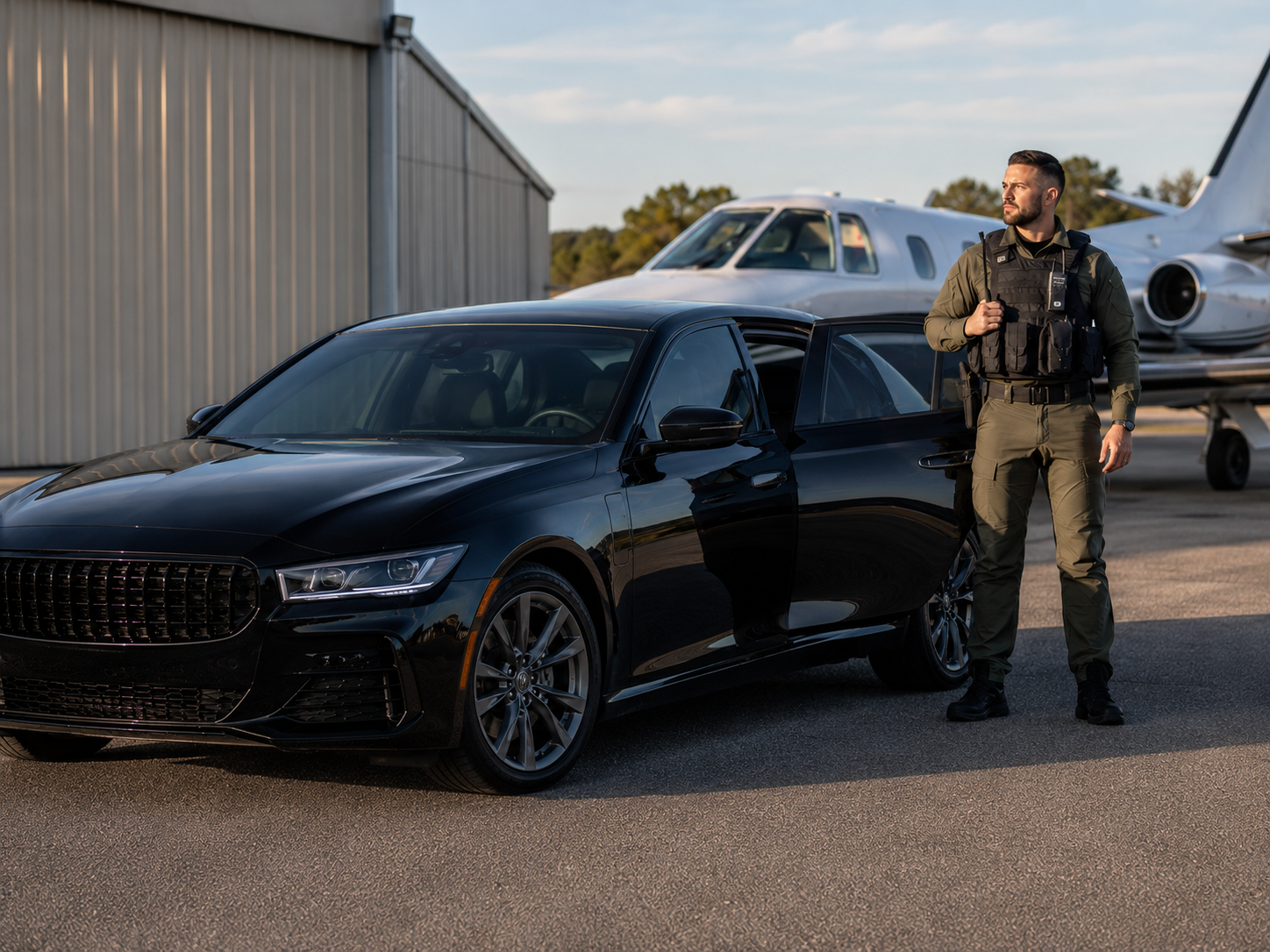 A secure ground transport vehicle and detail